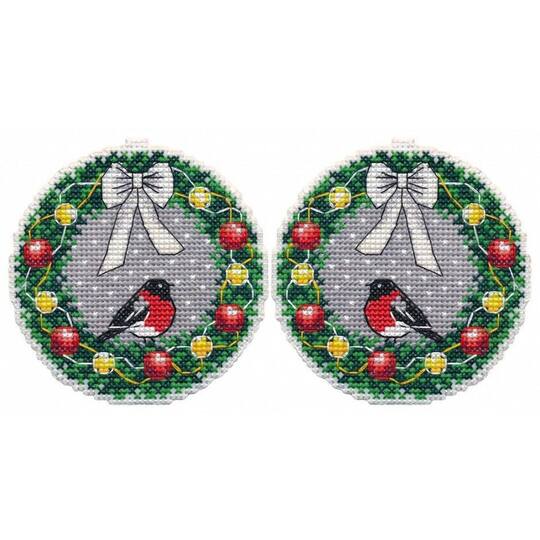 Oven Christmas Tree Toy The Wreath Cross Stitch Kit